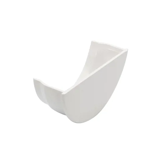 Floplast RE2W 112mm White Half Round Gutter Internal Stop End