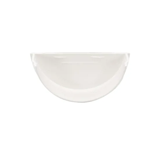 Floplast RE2W 112mm White Half Round Gutter Internal Stop End
