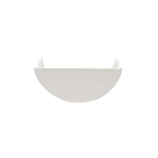 Floplast RE2W 112mm White Half Round Gutter Internal Stop End