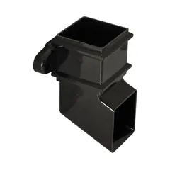 Floplast RBS4B 65mm Black Square Downpipe Shoe & Fixing Lugs