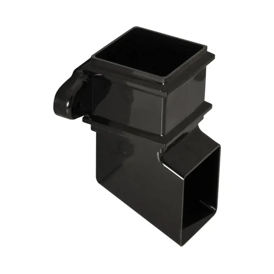 Floplast RBS4B 65mm Black Downpipe Shoe + Fixing Lugs