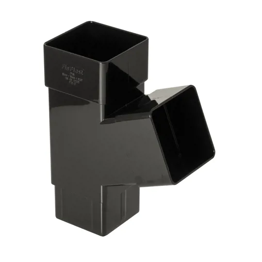 Floplast RYS1B 65mm Black Square Downpipe 112� Branch