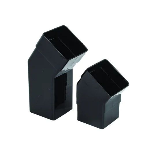 Floplast RBS5B 65mm Black Square Adjustable Offset Downpipe Bend