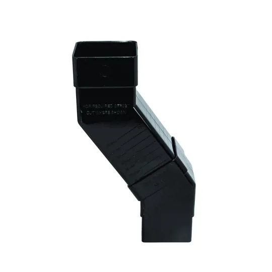 Floplast RBS5B 65mm Black Square Adjustable Offset Downpipe Bend