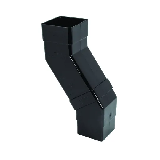 Floplast RBS5B 65mm Black Square Adjustable Offset Downpipe Bend