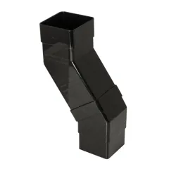 FloPlast RBS5B 65mm Black Square Adjustable Offset Downpipe Bend