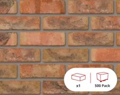 Wienerberger Olde Autumn Antique Red Multi Stock Facing Brick, 65mm