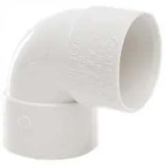 Polypipe WS15W 32mm x 90 Degree ABS Knuckle Bend, White