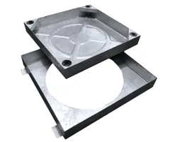 Wrekin C281M/030030/SQR Recessed Manhole Cover & Frame Square to Round Ø300mm, 80mm Tray Depth, 10tn