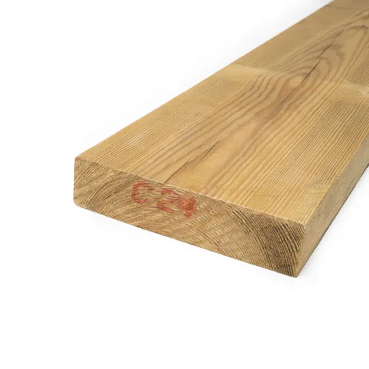 Kiln Dried C24 Treated Sawn Carcassing, 47 x 200mm E4E (min size 45 x 195mm) - 70% PEFC Certified - 4.2m