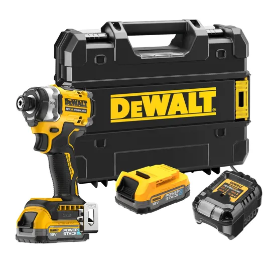 DeWalt DCF860E2T 18v XR Brushless 280nm Impact Driver Kit, Incl 2 Compact Batts/Charger/Case