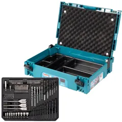 Makita E-24913 Drill & Screwdriver Accessory Set in Makpac Case, 70 Pieces
