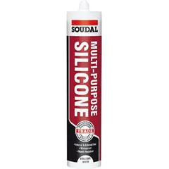 Soudal Acetoxy Multi Purpose Silicone Tube White, 270ml