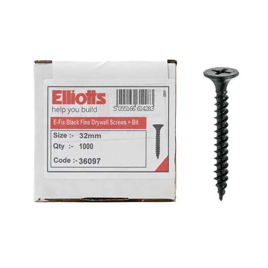 E-Fix Fine Drywall Black Screw 32mm Box1000