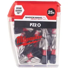 Milwaukee 4932472041 PZ2 25mm Screwdriving Bit Set, Pack of 25