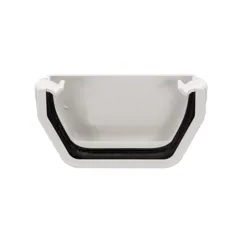 FloPlast RES1W 114mm White Square External Gutter Stop End