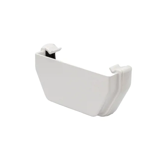 Floplast RES1W 114mm White Square External Gutter Stop End