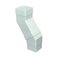 FloPlast RBS5W 65mm White Square Adjustable Offset Downpipe Bend