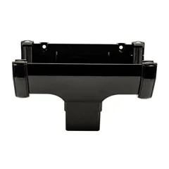 FloPlast ROS1B 114mm Black Square Running Gutter Outlet