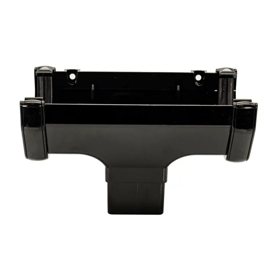 Floplast ROS1B 114mm Black Square Running Gutter Outlet