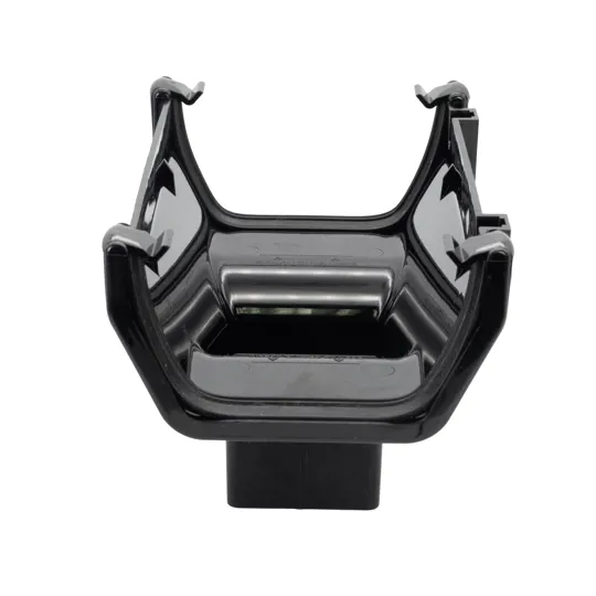 Floplast ROS1B 114mm Black Square Running Gutter Outlet