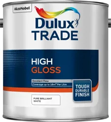 Dulux Trade High Gloss Paint Brilliant White 2.5L