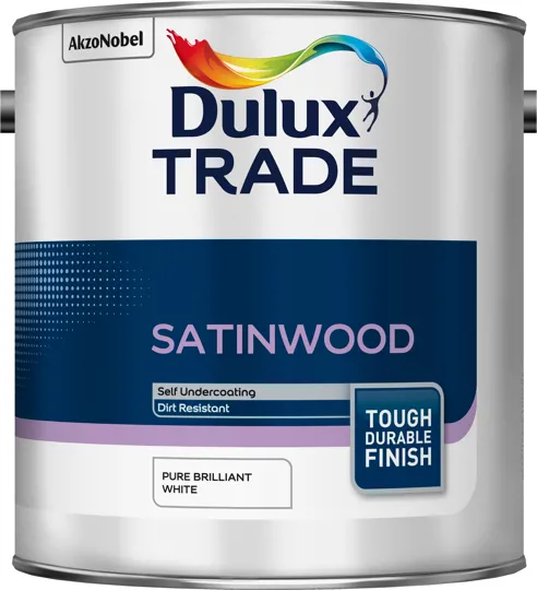 Dulux Trade Satinwood Pure White 2.5ltr