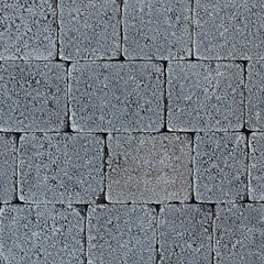 Tobermore Tegula Setts Block Paving, 100 x 100 x 50mm - Charcoal