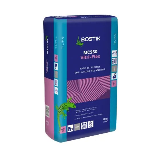 Bostik 068612 MC250 Vitri Flex Wall & Floor Tile Adhesive Grey 20kg