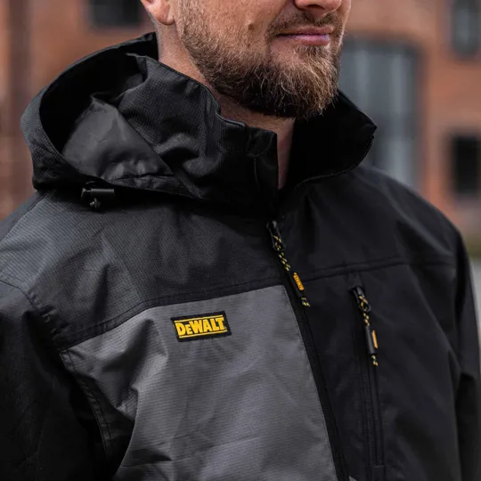 DeWalt Southampton Waterproof Jacket Black/Grey, Size M