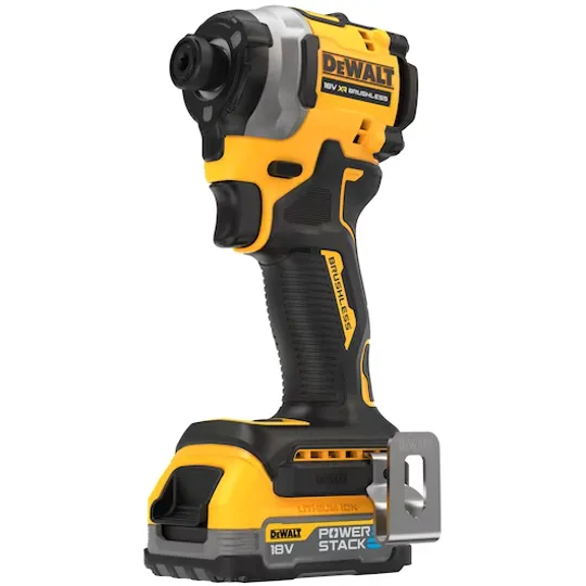 DeWalt DCF850E2T-GB PowerStack 18v XR Brushless Ultra Compact Impact Driver Kit 2 x Compact Batts