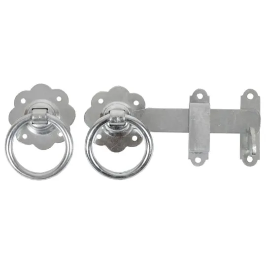 John George H5D1136Z600 1136 Ring Gate Latch BZP Plain 150mm