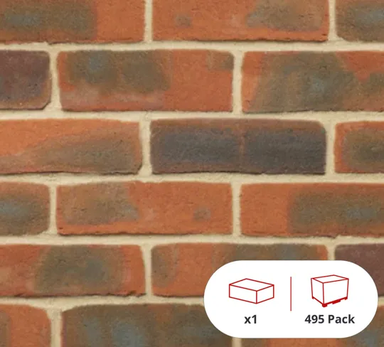 Michelmersh Hampshire Stock Red Multi ATR 65mm Brick (495 Per Pack)