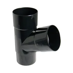 Floplast RYH1BL 80mm High Capacity Black 67.5° Downpipe Branch