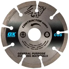 Ox Spectrum Contractor General Purpose Diamond Disc Blade, 115 x 22mm