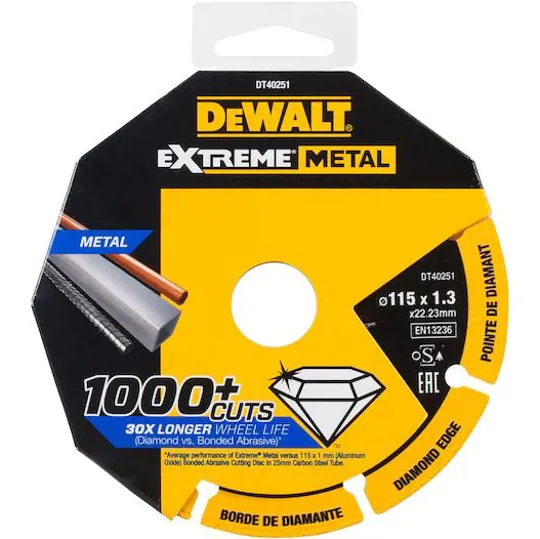 DeWalt DT40251 Extreme Metal Cutting Blade 115mm x 22.23mm x 1.3mm