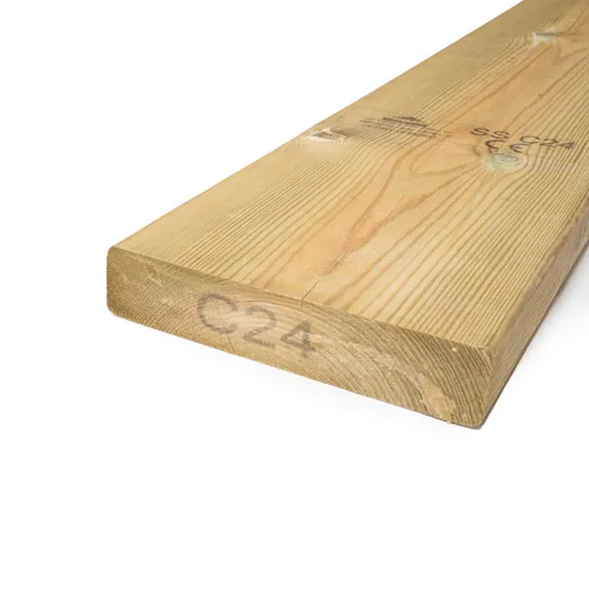 38 x 200: Treated Use Class 2 Sawn Carcassing: (Full to size) KD C24 Grade - FSC Mix 70%-4.8