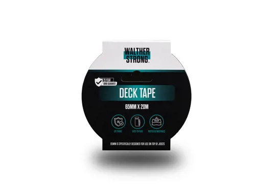Walther Strong Black Deck Tape 65mm x 20m