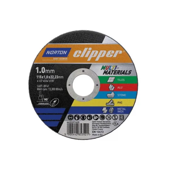 Norton 66252849154 Multi Purpose Cutting Discs 115mm Tub 25