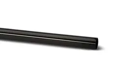 Polypipe RR121B Round Downpipe Black, 68mm x 2.5m