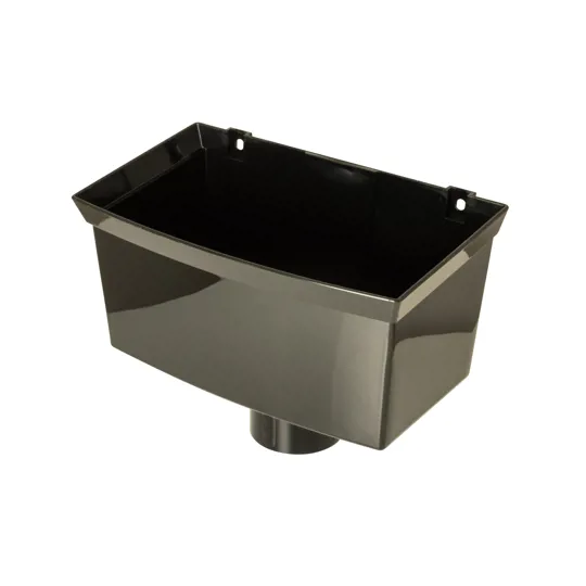 Floplast RHH1BL 80mm HiCap Black Downpipe Hopper