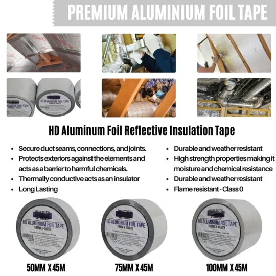 Walther Strong HD Aluminium Foil Tape 50mm x 45M