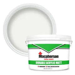 Macpherson Trade Durable Acrylic Matt Brilliant White, 10L