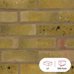 Wienerberger Smeed Dean Docklands Yellow Multi Pressed Facing Brick, 65mm
