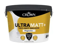 Crown UltraMatt+ Anti-Mould Vinyl Matt Emulsion Magnolia, 10L