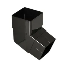 FloPlast RBS2B 65mm Black Square Down Pipe Offset Bend