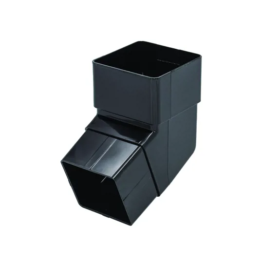 Floplast RBS2B 65mm Black Square Down Pipe Offset Bend