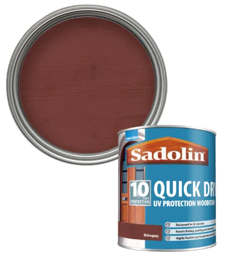 Sadolin Quick Dry UV Protection Woodstain Mahogany 1L
