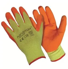 Handmax Orange Builders Gloves, Extra Large / Size 10