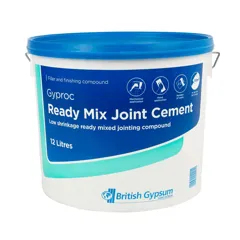 British Gypsum Gyproc Ready Mix Joint Cement, 12L Tub